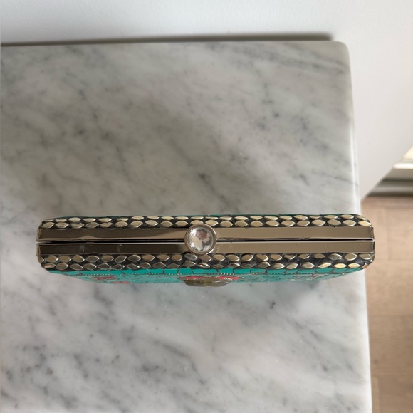 Green Mosaic Clutch Bag ( has shoulder strap also) bought in Greece - Picture 3 of 6